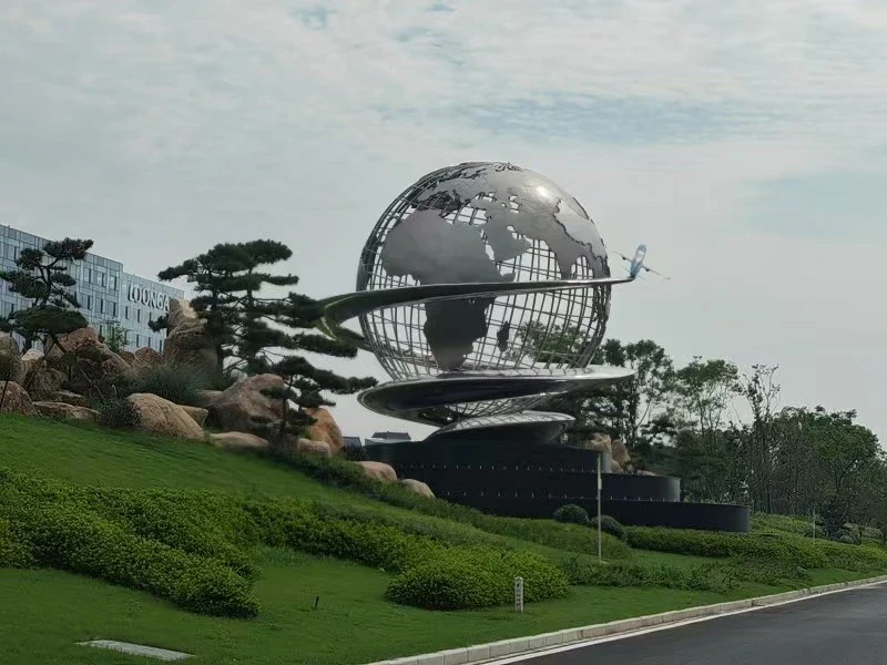 Loong Air Globe Sculpture